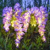 Resim Güneş Enerjili Wisteria Çiçek Lambası - Dış Mekan Bahçe Süslemesi, Işık Sensörü Kontrolü, Enerji Verimli Çim Lambası, Yolu ve Ev Dekorasyonu için Dayanıklı Plastik Tasarım, Güneş Enerjili Dış Mekan Işıkları, Yol Aydınlatması, Dinamik Çiçek Tasarımı, Güneş Şarjlı Lamba 