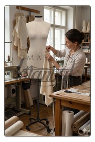 Resim Manken İstanbul 36 Beden Yüksek Kalite Tekerlekli Döküm Ayak Fransız Profesyonel Prova Mankeni Terzi Mankeni 