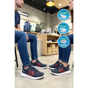 Resim Hummel Lacivert Fileli Unisex Spor Ayakkabı 