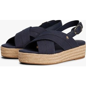 Resim Denım Espadrılle Platform Sandal Siyah 