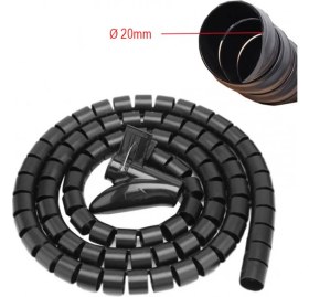 Resim Kablo Düzenleyici Spiral Kablo Toplayıcı Çapı 20MM Siyah 1.5m 