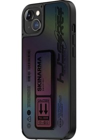 Resim İphone 14 Plus Uyumlu Kılıf Skinarma Standlı Deri Görünümlü Kira Kobai Kapak 