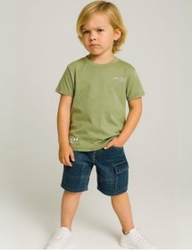 Resim Jack Lions Erkek Bebek Pamuklu Sırtı Baskılı Skate T-shirt-15702 Yeşil 