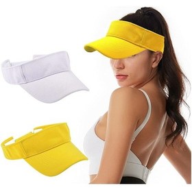 Resim Unisex Uv Koruyucu Sporcu Plaj Vizör Şapka 2 Li Set (547423583) 