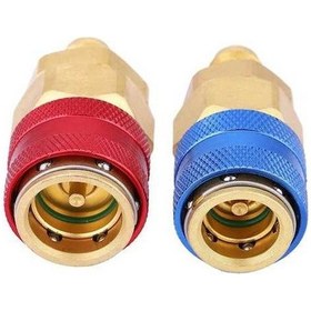 Resim Pazly Türk Otomotiv R134a Hızlı Bağlantı Adaptörü - Pirinç, Yüksek/düşük Basınçlı, Kolay Kullanım 
