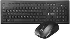 Resim Lunatic Everest KM-9675 Siyah 10 Metre Mesafeli Kolay Kullanım Tuşlu Kablosuz 1600dpi Q Standart Klavye +Uzun Ömürlü Tıklama Mouse Set 