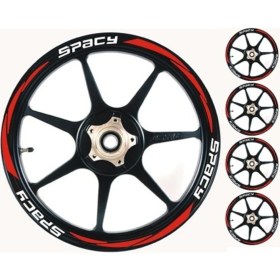 Resim Beta Moda Hub Motosiklet Jant Şeridi Honda Spacy Sağ-Sol/ön-Arka 