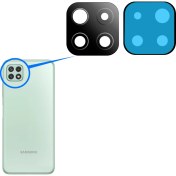 Resim Flagen Samsung Galaxy A22 Uyumlu Arka Kamera Camı Lens Yapışkanlı 