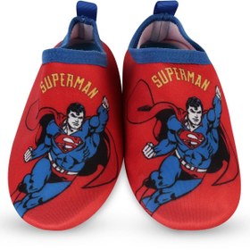 Resim Superman Baskılı Tabanlı 26-30 Numara Deniz Ayakkabısı - Kırmızı - Kırmızı / 30 Numara 