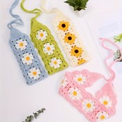 Resim Knitted Floral Bandanas Başlıklar Kadınlar için Boho Şık Başlık 