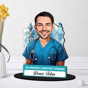 Resim Kişiye Özel Erkek Anestezi Uzmanına Hediye Karikatürlü Biblo 