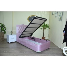 Resim Bengimobilya Baza-Başlık Tay Tüy Pembe Silinir Model Kapitone Deri Başlık Meta 