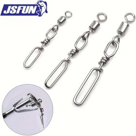Resim JSFUN 20 adet Paslanmaz Çelik Döner Bağlantılar - Hızlı Olta Hattı Serbest Bırakma Halkaları, Spinning ve Trolling için Güçlü 8 Şekilli Kancalar, Olta Malzemesi Montajı için İdeal, Olta Hattı Serbest Bırakma | Döner Bağlantı | Dayanıklı Olta Malzemesi, Olta Takımı 