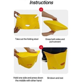 Resim Bloomnest Yüksek Kaliteli Katlanır Kamp Sandalyesi - Seyahat, Piknik, Açık Hava İçin Mükemmel Sarı 