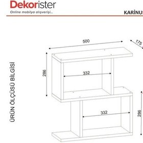 Resim Dekorister Karinus Yan Sehpa Beyaz 