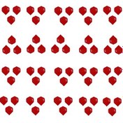 Resim 60 Adet (20 Set) Dartsan Dart Flight-Flayt. Kırmızı. 100 Micron P 