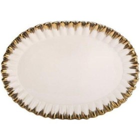 Resim Roy King Daisy Oval 38cm Sunum Tabağı Altın Gbo 130 