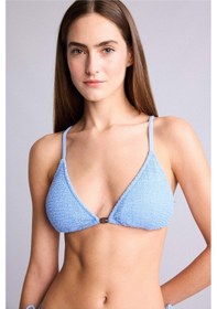 Resim Defacto Regular Fıt Kırışık Dokulu Mavi Bikini Üstü E0205ax26smbe552 Mavi-be552 