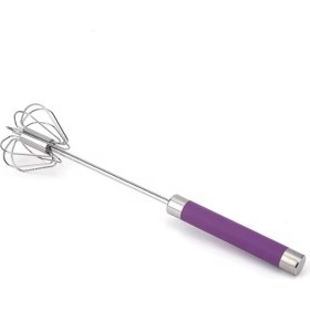 Resim Delixa Paslanmaz Çelik Yaylı Yarı Otomatik El Çırpıcısı (Mor) 