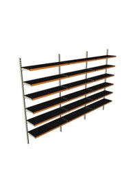 Resim 6 Katlı 3'lü Duvara Monte - Standart Market Rafı Mavi-40x75 Cm Mavi 