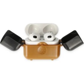 Resim Apple Airpods 3 (3.nesil) Basmalı Kılıf - Kahverengi-Siyah 
