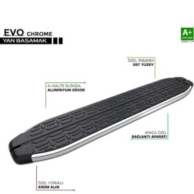 Resim Mazda Cx-5 Uyumlu Evo Krom Yan Basamak 183 Cm 2012-2016 Parça 