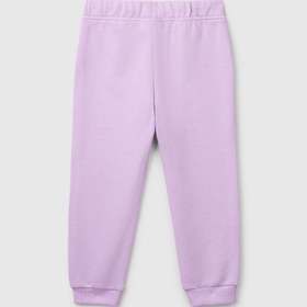 Resim Benetton Kız Bebek Lila Logo İşlemeli Eşofman Altı - 18-24 Ay 