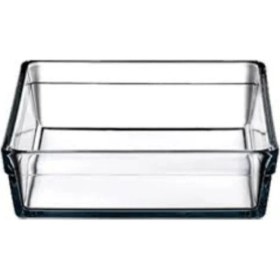 Resim Turuncu Kare Borcam Tepsi, Sağlam ve Şık Mutfak Gereciği 