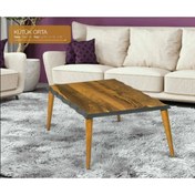 Resim Bengi Tekstil Orta Sehpa 11799 Osm Kütük Klasik Model Ceviz Gri Ahşap Kayın Retro Ayak El Yapım 