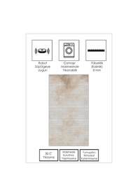 Resim West Home Makinede Yıkanabilir Kaymaz Taban Leke Tutmaz Bej Modern Salon Halısı Mutfak Halısı Ve Yolluk Wh610 Beige 