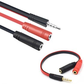 Resim 3.5Mm Bilgisayar / Cep Telefonu Kulaklık Mikrofon Ayırıcı Kablo 