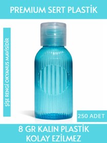 Resim Sizeuyduk Okyanus Mavisi Rengi Boş Plastik Şişe 250 Adet 50 ML Kolonya Söz Nişan Düğün Nikah DNZ21ŞeffafKpk 