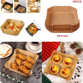 Resim Demir Grup Büyük Boy Air Fryer Fritöz Pişirme Kağıdı 50 Adet 