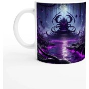 Resim Akrep Burcu Baskılı Kahve Kupası - Elementsel Doğa Krallığı Temalı Vs3 