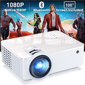 Resim Groview 1080P Bluetooth Mini Projektör - 100 inç 