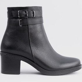 Resim TUNAELLİ Kadın Siyah Hakiki Deri 35-40 Numara Bot & Bootie 