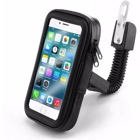 Resim Microcase Motosiklet Telefon Tutucu Fermuarlı Çanta Siyah-Al2927 