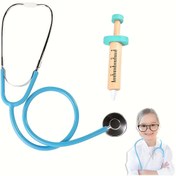Resim Erkek ve kız çocukları için Syringes ve Stethoscopes dahil, 3-6 yaş arası çocuklar için rol oynamak için uygun olan Çocuklar için Oyuncak Hasta Oyuncakları 