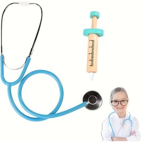 Resim Erkek ve kız çocukları için Syringes ve Stethoscopes dahil, 3-6 yaş arası çocuklar için rol oynamak için uygun olan Çocuklar için Oyuncak Hasta Oyuncakları 