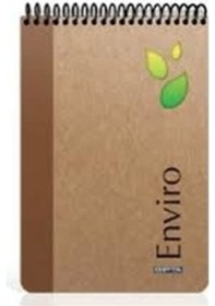 Resim Gıpta Enviro Spiralli Sert Kapak Bloknot 17x24 Kareli 100 Yaprak Kraft 2348 