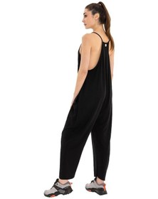 Resim Inguz Cep Detay Yoga Şalvar Tulum Siyah 