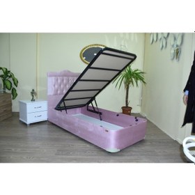 Resim Bengimobilya Baza-Başlık Tay Tüy Pembe Silinir Model Kapitone Deri Başlık Meta 