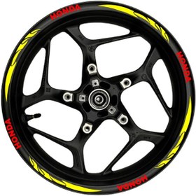 Resim Honda Kırmızı Yazılı Sarı Pençe Şeritli 002 