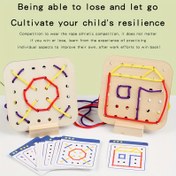 Resim İki oyuncuya uygun, renk tanıyıcı, el-göz koordinasyonu geliştirici, bağlama becerilerini eğitici, yaratıcı bir bağlama oyunu. 