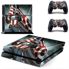 Resim Kt Grup Captain America Playstation 4 Fat Sticker Kaplama Ca-02 