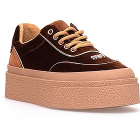 Resim Guja 25k330 Kadın Hakiki Deri Klasik Sneaker Kahverengi Kahverengi 