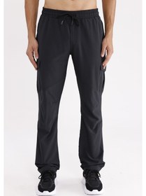 Resim Boncuk Uçlu Kordon Detaylı Yan Cepli Rahat Kalıp Lastikli Bel Eşofman Altı Antracite 