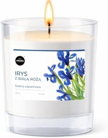 Resim Aroma Basic Line Kokulu Mum Iris with a white rose 115gr. 