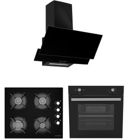 Resim Alveus Arya 3'lü Siyah Ankastre Set 