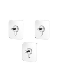 Resim Güçlü Yapışkanlı 6mm Hanger Vidalı Askılık 3 Adet-al4263 Şeffaf 